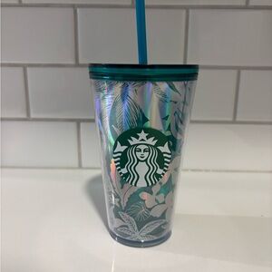 Brand New Starbucks 2022 Tropical Holographic Tumbler